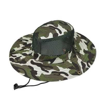 Outdoor Camo Camouflage Fisherman Bucket Hat With Custom Logo Hunting Hiking Bucket Cap