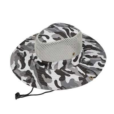 Outdoor Camo Camouflage Fisherman Bucket Hat With Custom Logo Hunting Hiking Bucket Cap