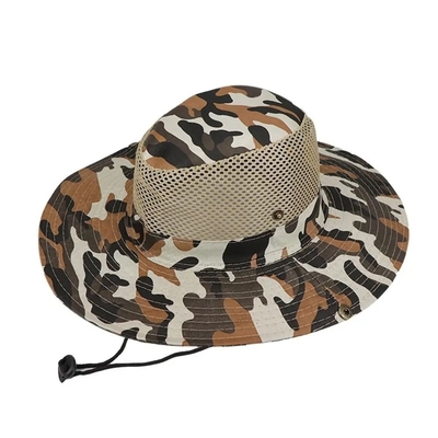 Outdoor Camo Camouflage Fisherman Bucket Hat With Custom Logo Hunting Hiking Bucket Cap