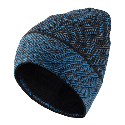 Adult Winter Warm Knitted Hat Women Skiing Cap Men Big Size Velvet Beanie Hats
