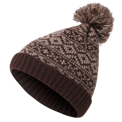 Winter Brand Female Fur Pom Poms Cap Girl 's Knitted Beanies Cap Thick Women Skullies Beanies