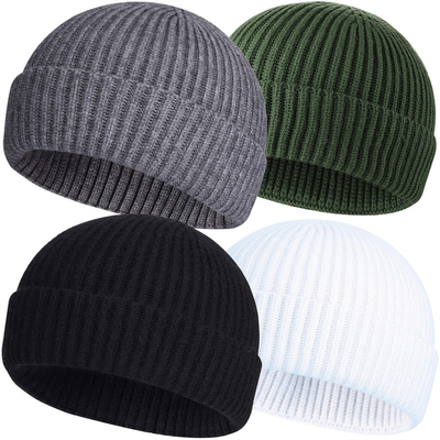 Adult Knit Beanie Hats for Casual Occasions Embroidery/Jacquard/Blank Pattern and Hat Circumference