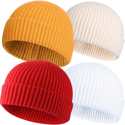 Adult Knit Beanie Hats for Casual Occasions Embroidery/Jacquard/Blank Pattern and Hat Circumference