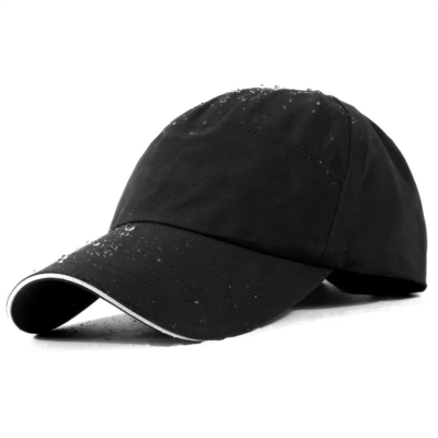 Black Blank Waterproof Baseball Cap Adjustable Buckle Quick Dry Upf50+ Sport Baseball Hats