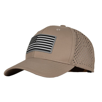 Oen Custom Design American Flag Baseball Cap Mens Embroidery Perforated Baseball Hat