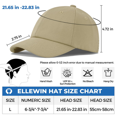 Curved Visor Six-Panel Baseball Cap in Cotton for B2B Performance