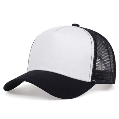 Custom high quality 5 panel trucker hats wholesale cruved brim mesh trucker cap