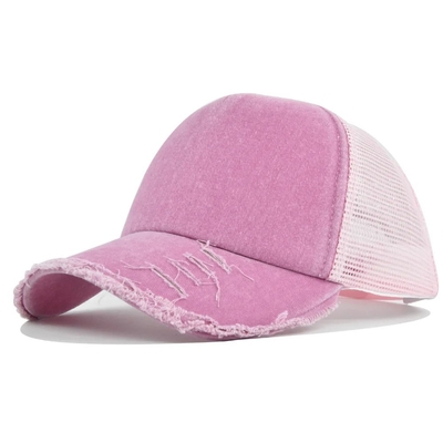 High Quality Custom Distressed Trucker Hat Mesh Cap Trucker Hat with Custom Logo