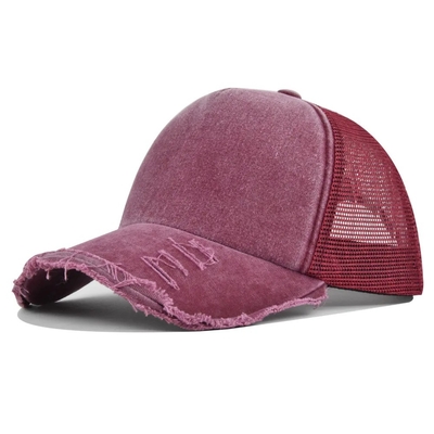 High Quality Custom Distressed Trucker Hat Mesh Cap Trucker Hat with Custom Logo