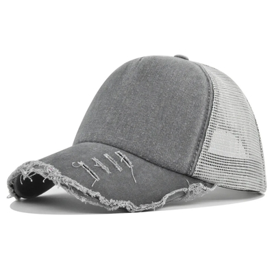 High Quality Custom Distressed Trucker Hat Mesh Cap Trucker Hat with Custom Logo