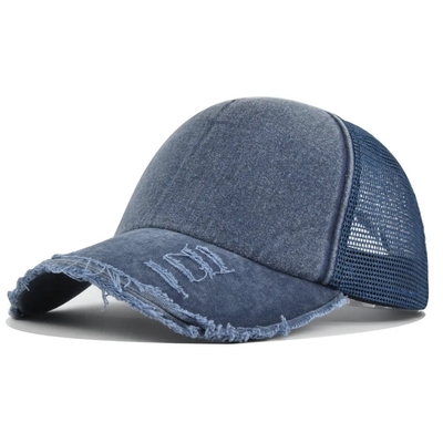 High Quality Custom Distressed Trucker Hat Mesh Cap Trucker Hat with Custom Logo