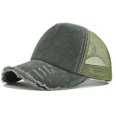 High Quality Custom Distressed Trucker Hat Mesh Cap Trucker Hat with Custom Logo