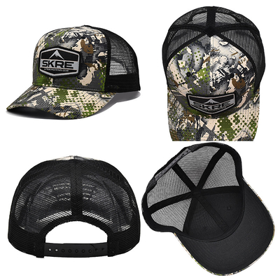 Custom Logo Mesh Back Trucker Hat Wholesale 6 Panel Camouflage Trucker Cap Personalized