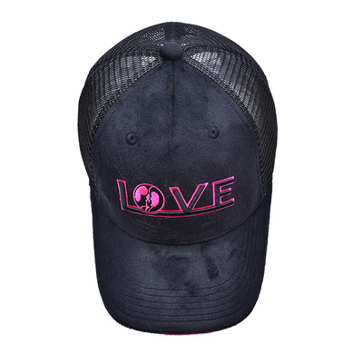 Sandwich Curved Brim 5 Panel Velvet Trucker Hat Wholesale Gorra Trucker Cap Custom Logo
