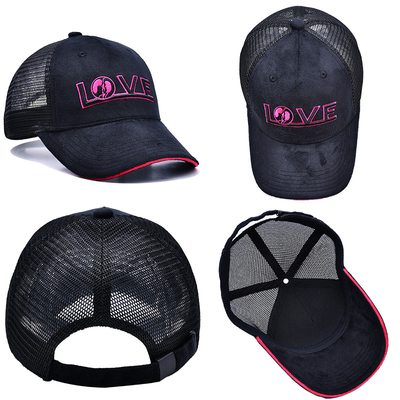Sandwich Curved Brim 5 Panel Velvet Trucker Hat Wholesale Gorra Trucker Cap Custom Logo