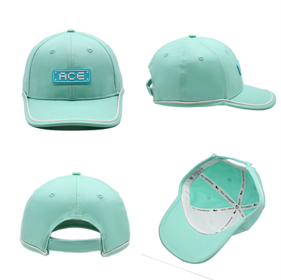 Oem Custom Ace Rubber Patch Pvc Logo Baseball Cap 6 Panel Sports Hats Gorras
