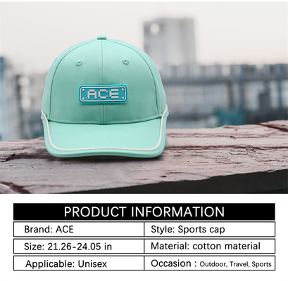 Oem Custom Ace Rubber Patch Pvc Logo Baseball Cap 6 Panel Sports Hats Gorras
