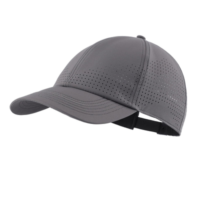Wholesale Custom 6 Panel Unisex Laser Perforated Waterproof Baseball Golf Cap Hat Mesh Sport Hats
