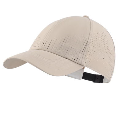 Wholesale Custom 6 Panel Unisex Laser Perforated Waterproof Baseball Golf Cap Hat Mesh Sport Hats