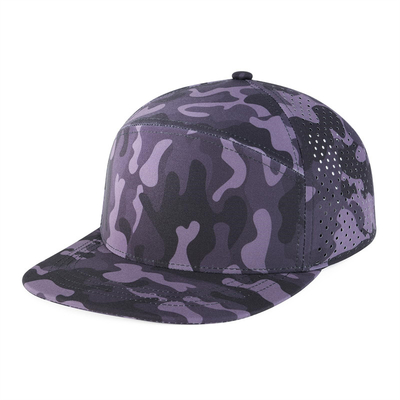 Customized Snapback Hat Adjustable Performance Laser Cut Hole Perforated Snapback Cap