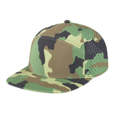 Customized Snapback Hat Adjustable Performance Laser Cut Hole Perforated Snapback Cap