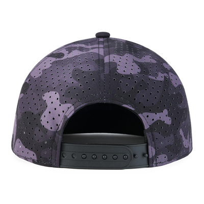 Customized Snapback Hat Adjustable Performance Laser Cut Hole Perforated Snapback Cap