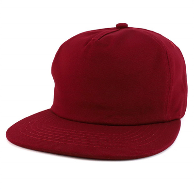 Custom Plain 5 Panel Snapback Cap Adjustable Unstructured Snapback Hat Wholesale