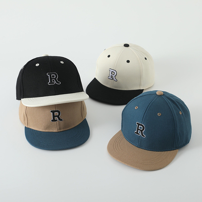 High Quality Kids Cotton Flat Brim Sport Hat Embroidery Letter Child Outdoor Snapback Cap