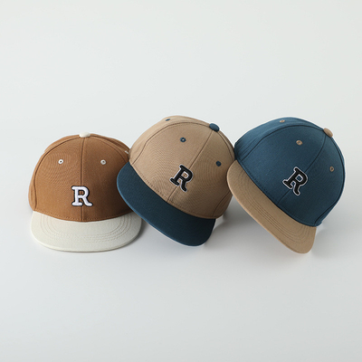 High Quality Kids Cotton Flat Brim Sport Hat Embroidery Letter Child Outdoor Snapback Cap