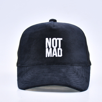 High Profile Embroidered Suede Trucker Cap Custom Logo 5 Panel Mesh Trucker Hat