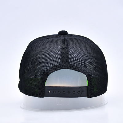 High Profile Embroidered Suede Trucker Cap Custom Logo 5 Panel Mesh Trucker Hat