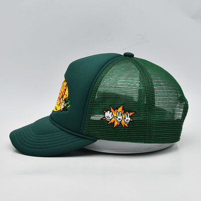 Custom Embroidery 5 Panel Foam Trucker Caps High Quality Rope Trucker Cap with Logo