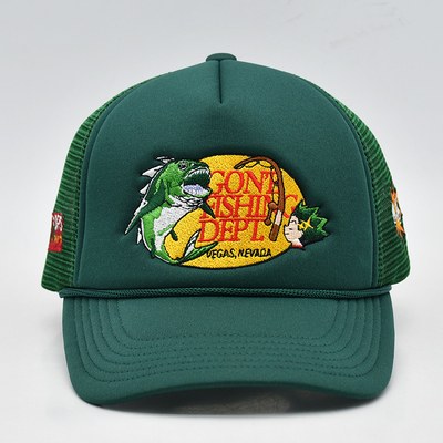 Custom Embroidery 5 Panel Foam Trucker Caps High Quality Rope Trucker Cap with Logo