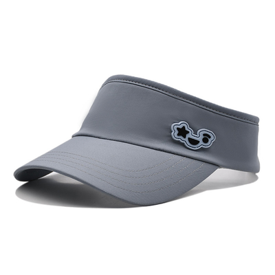 Summer Outdoor Running Sun Visor Cap Custom Gray Tennis Visor Hat for Golf