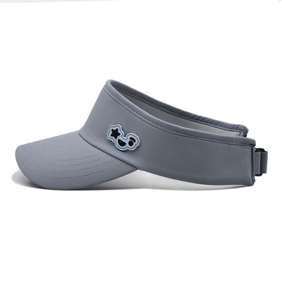 Summer Outdoor Running Sun Visor Cap Custom Gray Tennis Visor Hat for Golf