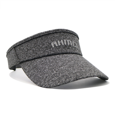 Custom Gray Sports Sun Visor Hat Outdoor Adjustable Visor Cap