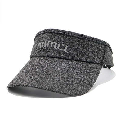 Custom Gray Sports Sun Visor Hat Outdoor Adjustable Visor Cap