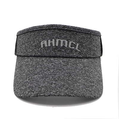 Custom Gray Sports Sun Visor Hat Outdoor Adjustable Visor Cap
