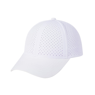 Wholesale Custom Laser Cut Hole Gorras 6 Panel Perforated Golf Hat Custom Logo Unisex Mesh Baseball Cap