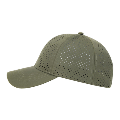 Wholesale Custom Laser Cut Hole Gorras 6 Panel Perforated Golf Hat Custom Logo Unisex Mesh Baseball Cap