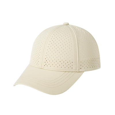 Wholesale Custom Laser Cut Hole Gorras 6 Panel Perforated Golf Hat Custom Logo Unisex Mesh Baseball Cap