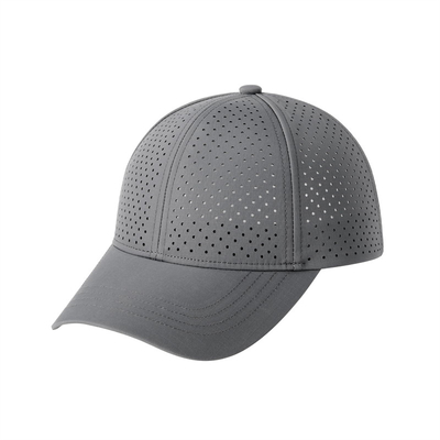Wholesale Custom Laser Cut Hole Gorras 6 Panel Perforated Golf Hat Custom Logo Unisex Mesh Baseball Cap