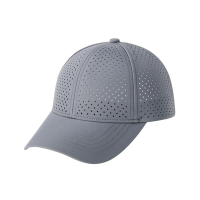 Wholesale Custom Laser Cut Hole Gorras 6 Panel Perforated Golf Hat Custom Logo Unisex Mesh Baseball Cap