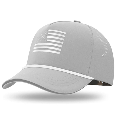 Unisex 5 Panel American Flag Children's Baseball Hat Custom USA Kids Baseball Caps with Rope