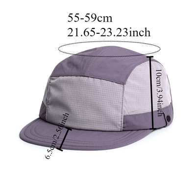 Unisex Light Breathable Quick-Drying 5 Panel Camping Caps Custom Outdoor Hiking Camp Cap Splicing Short Brim Camper Hat