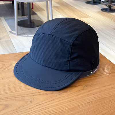 Unisex Light Breathable Quick-Drying 5 Panel Camping Caps Custom Outdoor Hiking Camp Cap Splicing Short Brim Camper Hat