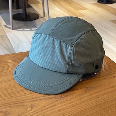 Unisex Light Breathable Quick-Drying 5 Panel Camping Caps Custom Outdoor Hiking Camp Cap Splicing Short Brim Camper Hat