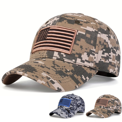 Unisex US Flag Embroidered Baseball Caps Spring and Autumn Outdoor Adjustable Casual Hats Sunscreen Hat