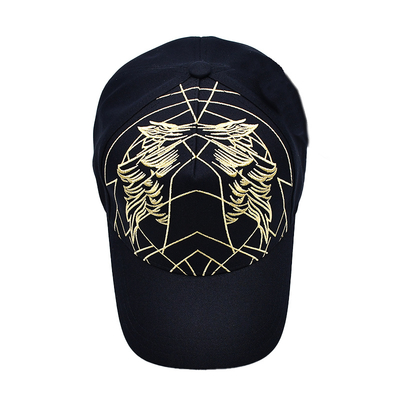 Unisex Luxury Black Baseball Hat Embroidered Gorras Custom Logo 5 Panel Cotton Baseball Cap