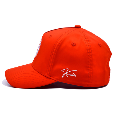 OEM Custom Design Your Own Rubber Pvc Logo 5 Panel Men Women Running Sport Gorras Cap Nylon Red Golf Baseball Hat